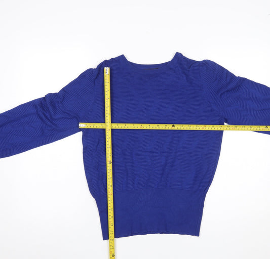 Womens UK Size M Marks and Spencer Blue Pullover Jumper