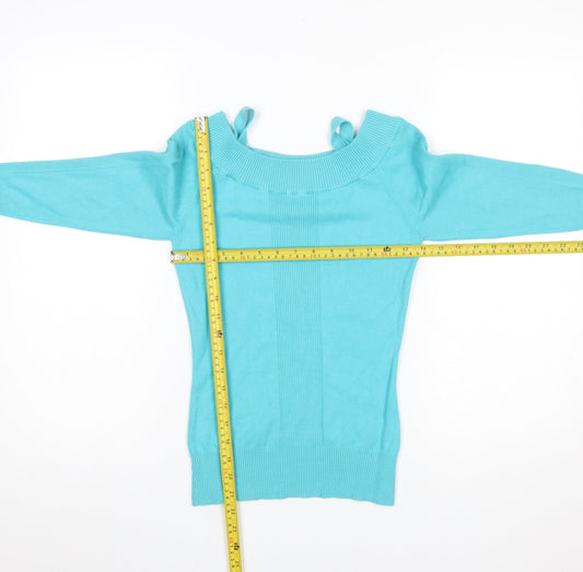Womens UK Size 10 WEST ONE Blue Pullover Jumper