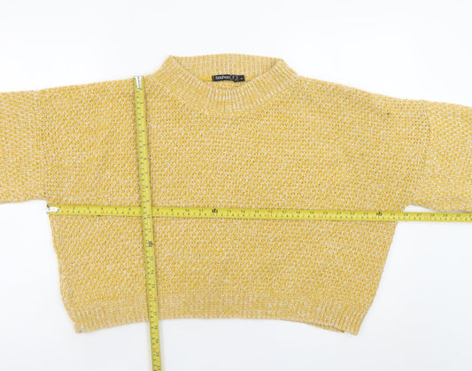 Womens UK Size L Boohoo Yellow Pullover Jumper