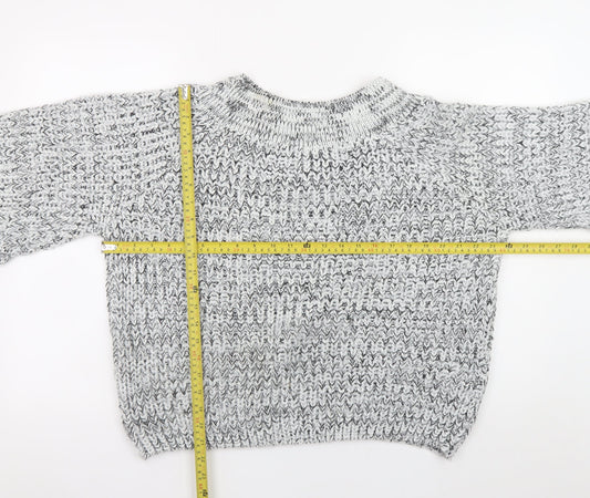 New Look Women's Grey Chunky Knit Pullover Jumper Size M