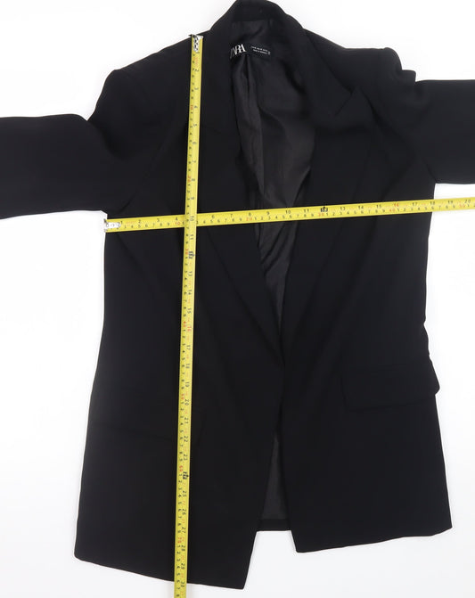 Zara Women's Black XS Classic Mid-Length Blazer Jacket
