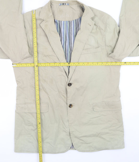Daniel Grahame Drifter Men's Beige Cotton Blazer 44R Classic Fit