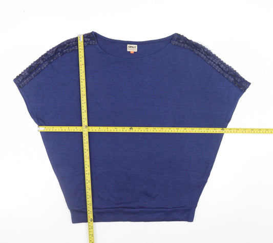 Womens UK Size S Only Blue Pullover Jumper