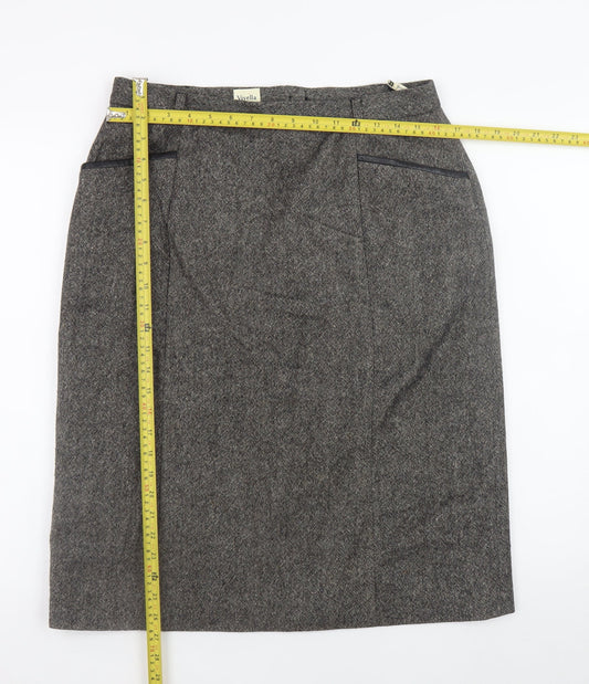 Womens UK Size 16 Viyella Straight & Pencil Tweed Skirt