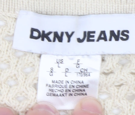 Mens UK Size S DKNY JEANS Beige Pullover Jumper