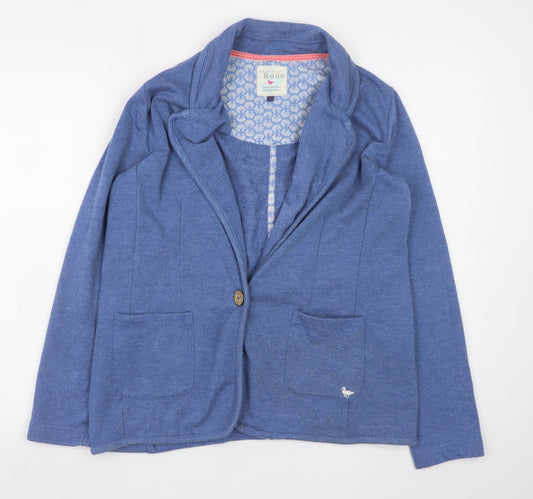 Additional front view of Country Rose Women Blue, size 12, Jersey Blazer Jacket