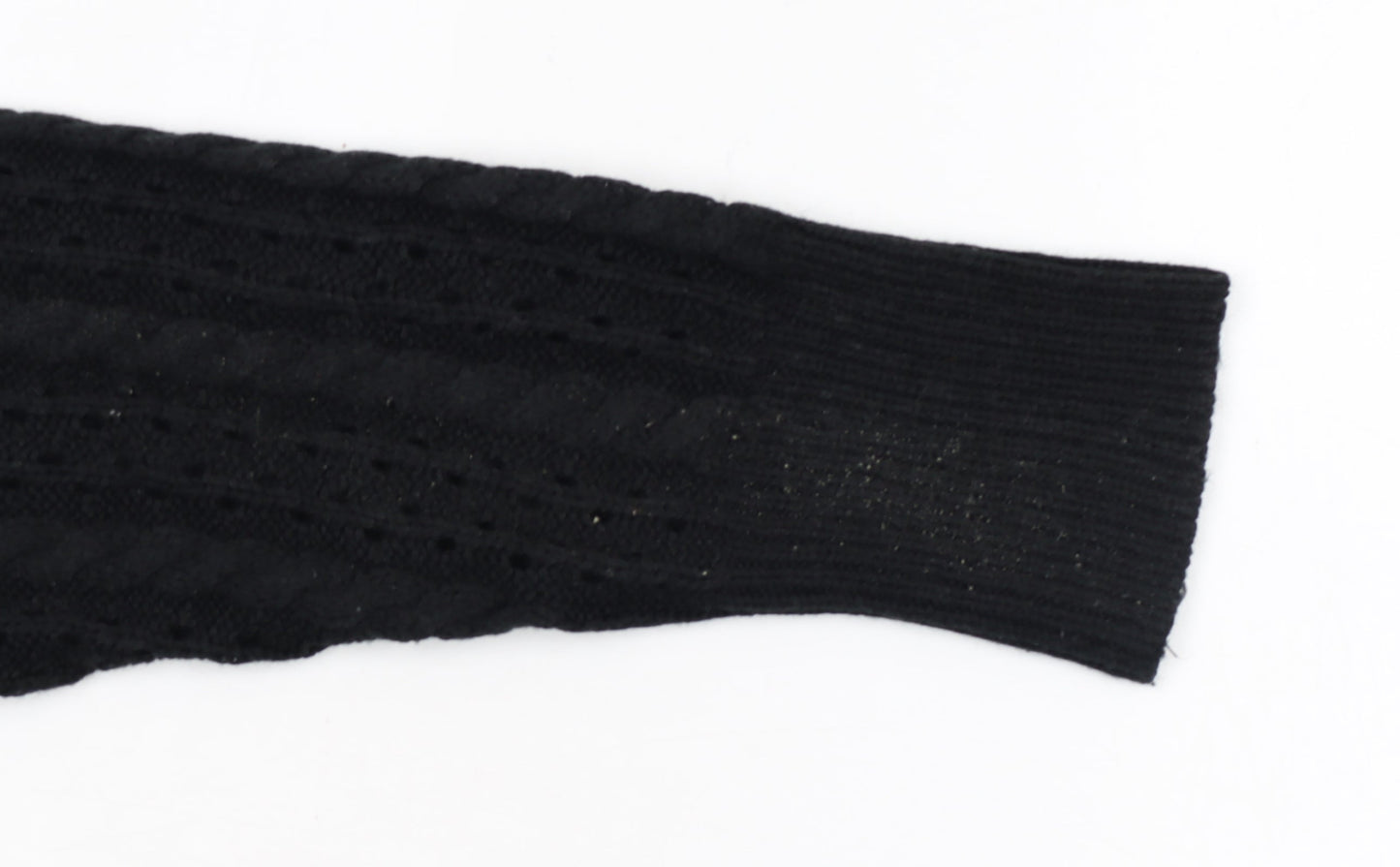 Womens UK Size M Boohoo Black Henley Jumper