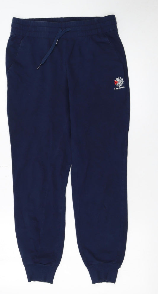 Womens UK Size S Reebok Regular Fit Jogger Blue Trousers