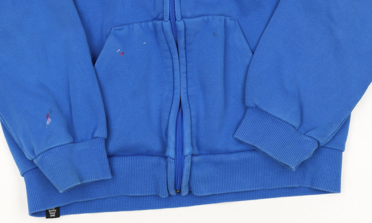 Additional view of Puma boys’ blue full zip hoodie 6-7 years fleece lined hooded sweatshirt