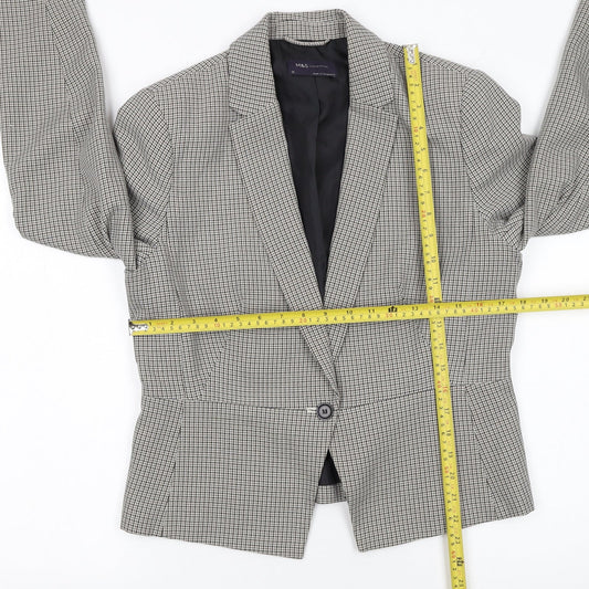 Womens UK Size 12 Marks and Spencer Regular Grey Blazer