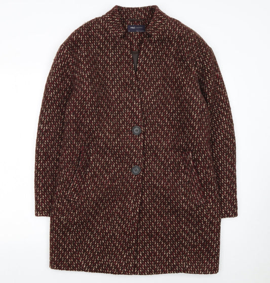 Womens UK Size 12 Marks and Spencer Brown Overcoat