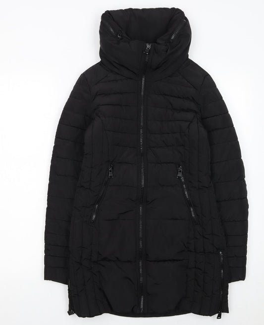 Womens UK Size 6 NEXT Black Puffer Jacket
