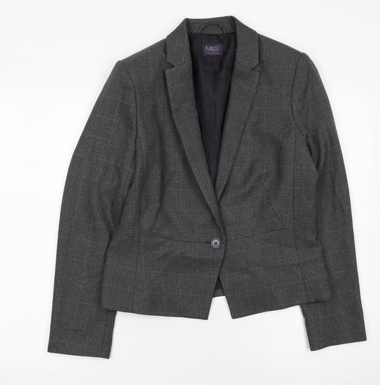 Womens UK Size 12 Marks and Spencer Regular Grey Blazer