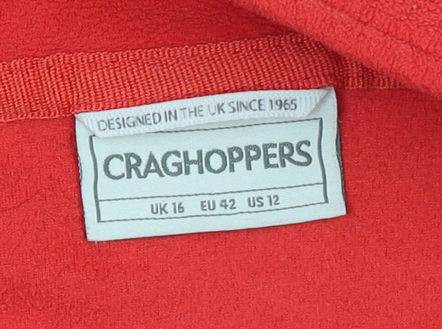 Womens UK Size 16 Craghoppers Red Pullover Sweatshirt