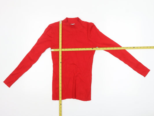 Womens UK Size S H&M Red Pullover Jumper