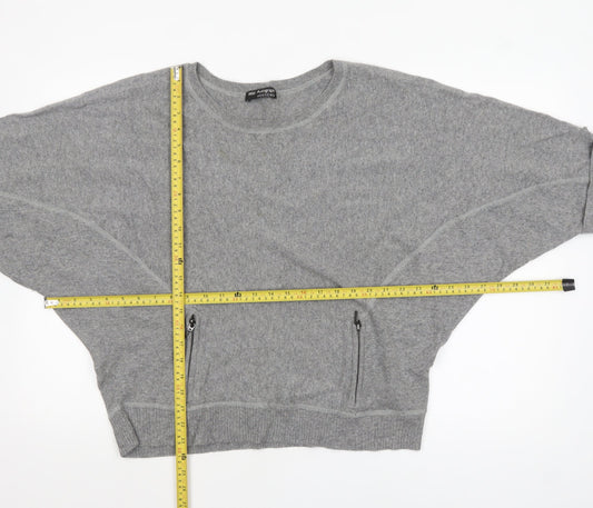 Marks and Spencer Women's Grey 3/4 Sleeve Knit Jumper Size 14
