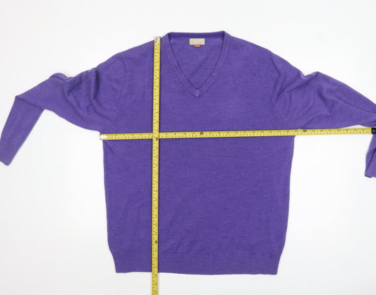Mens UK Size XL John Lewis Purple Pullover Jumper