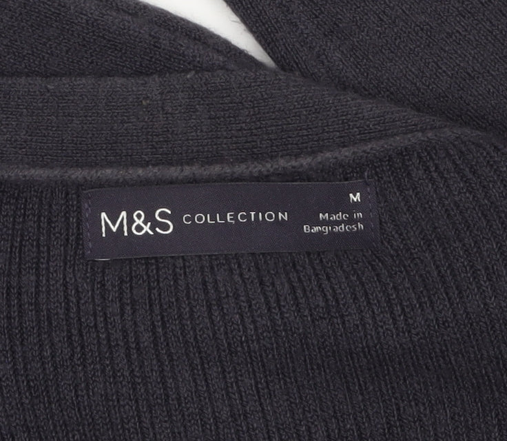 Womens UK Size M Marks and Spencer Black Cardigan Jumper