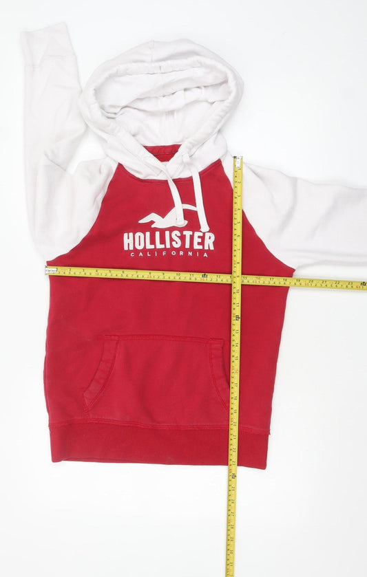 Mens UK Size XS Hollister Red Pullover Hoodie
