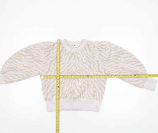 Womens UK Size L MNG Beige Pullover Jumper