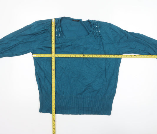 Womens UK Size 18 Roman Blue Pullover Jumper