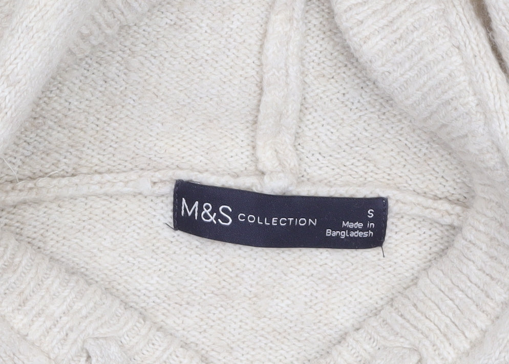 Womens UK Size S Marks and Spencer Beige Pullover Jumper