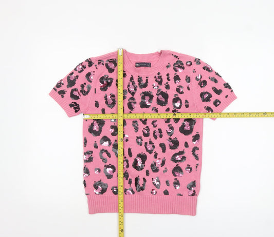 Womens UK Size 10 Marks and Spencer Pink Pullover Jumper