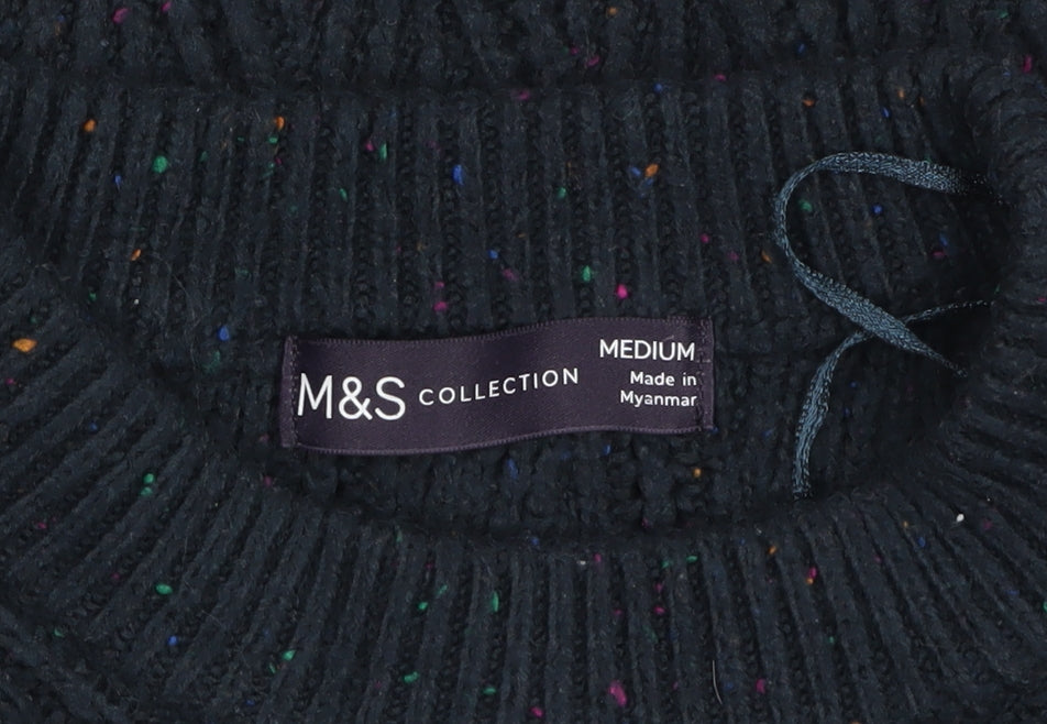Womens UK Size M Marks and Spencer Black Pullover Jumper