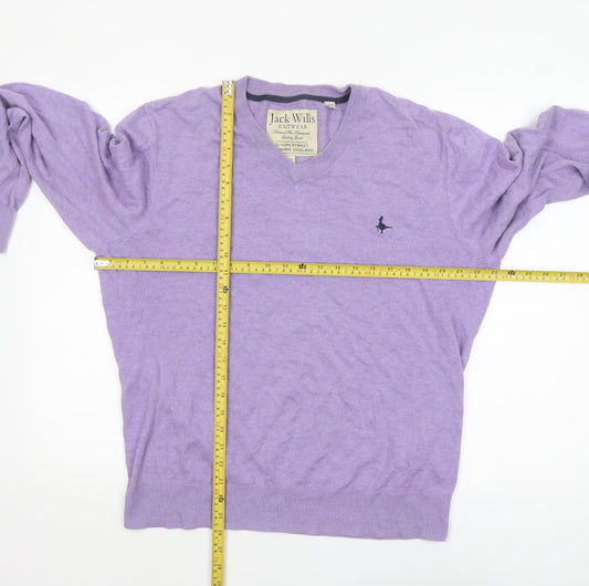 Mens UK Size XL Jack Wills Purple Pullover Jumper