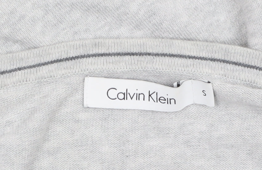 Mens UK Size S Calvin Klein Grey Pullover Jumper