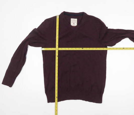 Mens UK Size M Fat Face Purple Pullover Jumper