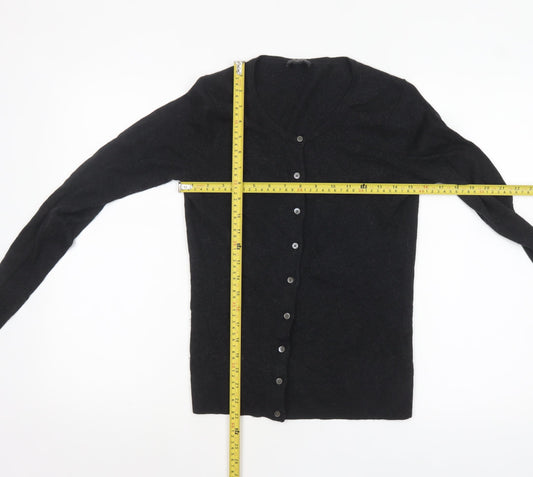 Womens UK Size 8 The White Company Black Cardigan Jumper