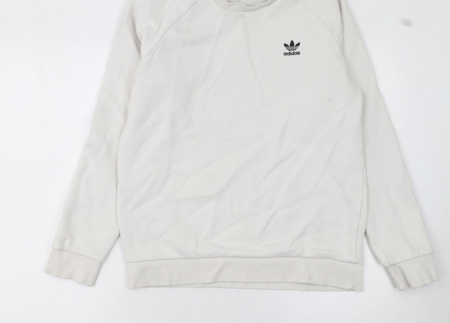 Mens UK Size S adidas Beige Pullover Sweatshirt