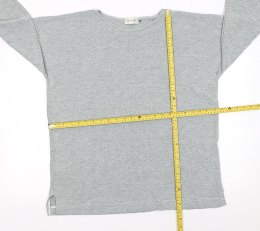 Womens UK Size One Size Topshop Grey Pullover Jumper