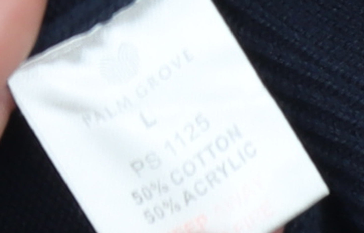 Mens UK Size L Palm Grove Blue Pullover Jumper