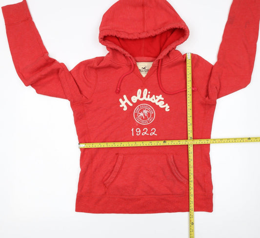 Womens UK Size L Hollister Red Pullover Hoodie