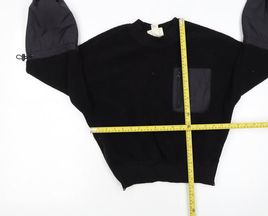 Womens UK Size XS H&M Move Black Pullover Sweatshirt