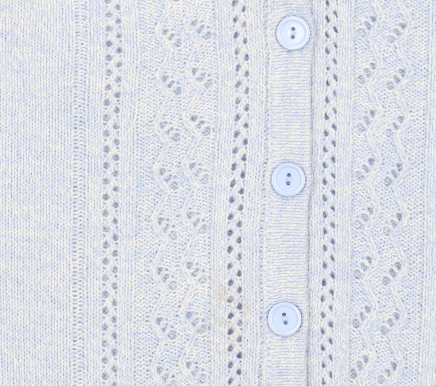 Womens UK Size 10-12 Isle Blue Cardigan Jumper