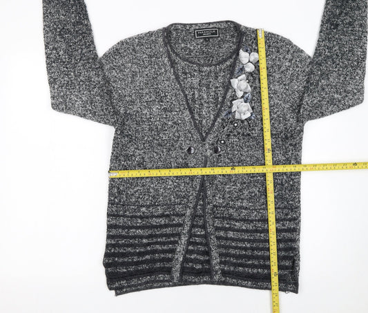 Womens UK Size L Paramour Grey Cardigan Jumper