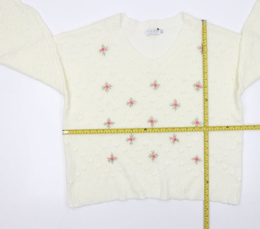 Womens UK Size 20 In the Style Ivory Pullover Jumper