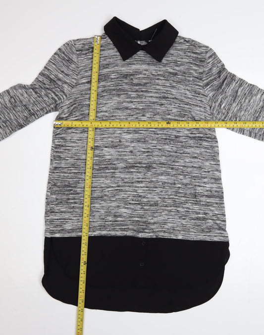 Womens UK Size 12 Roman Grey Tunic Jumper