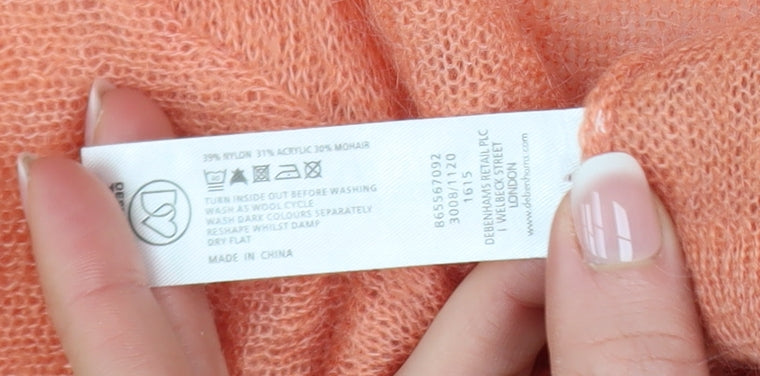 Womens UK Size 12 Rocha.John Rocha Orange Cardigan Jumper