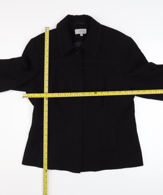 Marks and Spencer Women Black Size 14 Classic Blazer Jacket