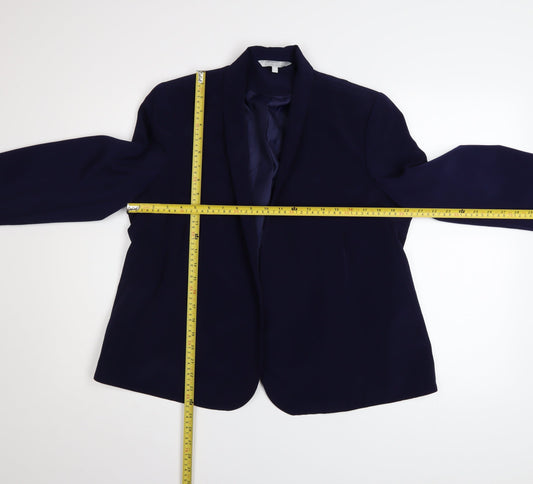 Red Herring Women's Blue Size 16 Classic Polyester Blazer