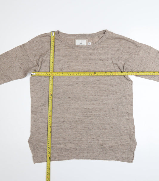 Womens UK Size 12 H&M Beige Pullover Jumper