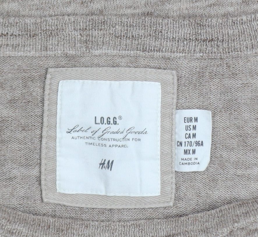 Womens UK Size 12 H&M Beige Pullover Jumper