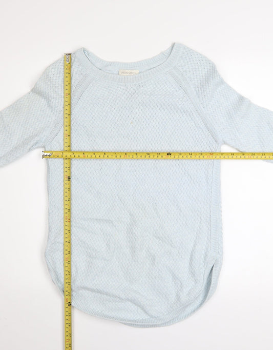 Womens UK Size M Monsoon Blue Pullover Jumper