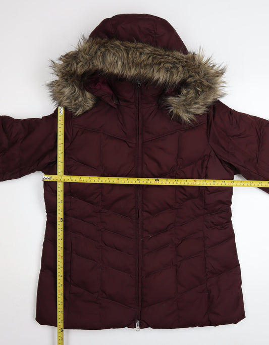 Womens UK Size L Lands' End Red Puffer Jacket