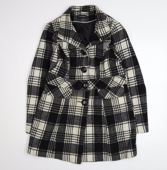 Womens UK Size 14 George Black Overcoat