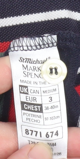 Mens UK Size M Marks and Spencer 100% Cotton Polo Shirt